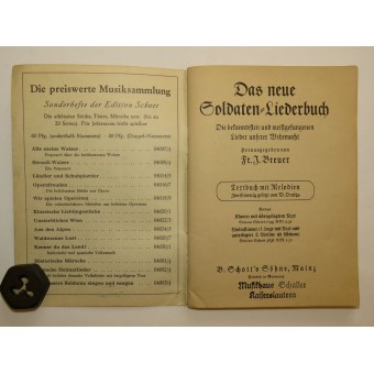 German soldiers songbook, blue cover. Espenlaub militaria